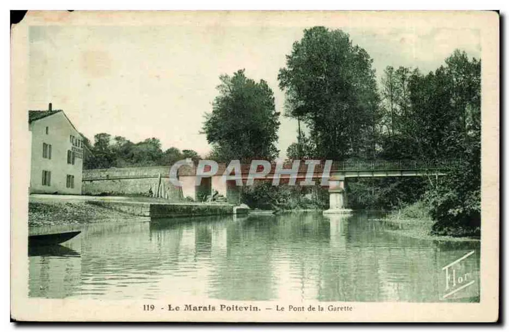 Der Marais Poitevin — Die Brücke von La Garette — Edition Marcelle - Niort - Vorderseite