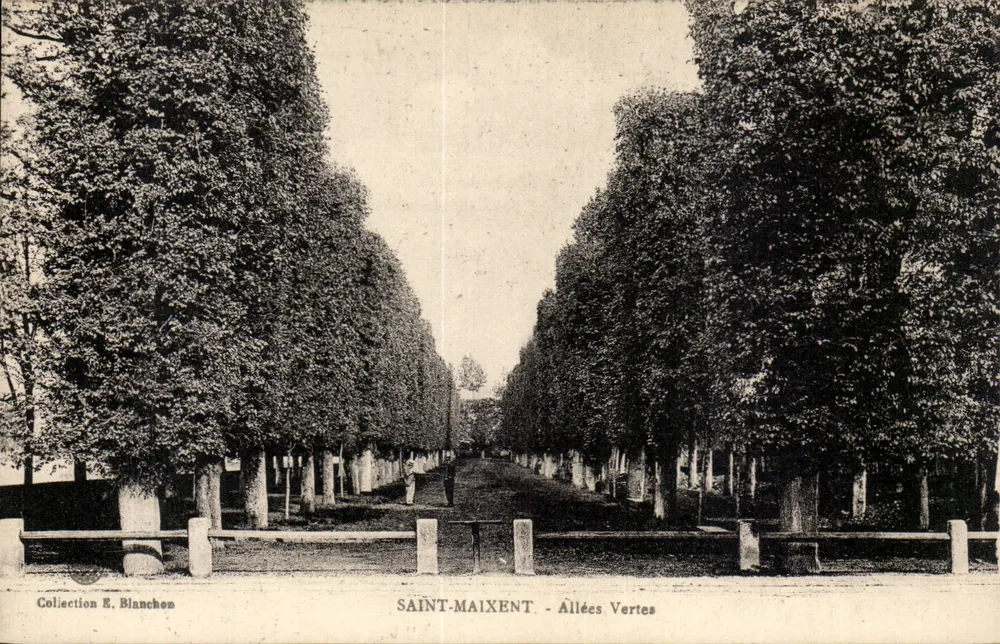 Saint-Maixent - Groene Alleen — Collectie E. Blanchon - Voorkant