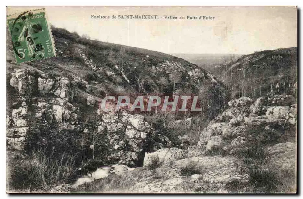 Ao redor de SAINT-MAIXENT — Vale do Puits d'Enfer — Editor não identificado, número de série não visível - Frente