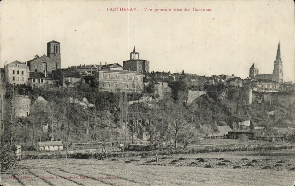 Parthenay — Allgemeiner Blick von den Garennes — Verlag Lahere, Sammlung A. Bourdeau (87, Chinesisch) - Vorderseite