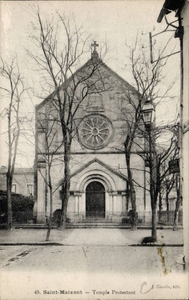 Saint-Maixent — Templo Protestante — J. Gaudin, edit. - Frente