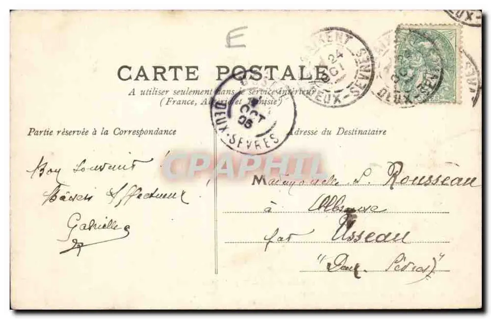 Saint-Maixent — Vista geral — Mlle Dupuy, editora, 33 rue Châlons, St-Maixent - Verso