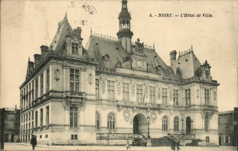 Niort — O Hotel de Ville — A. Baussay, editor - Niort - Frente