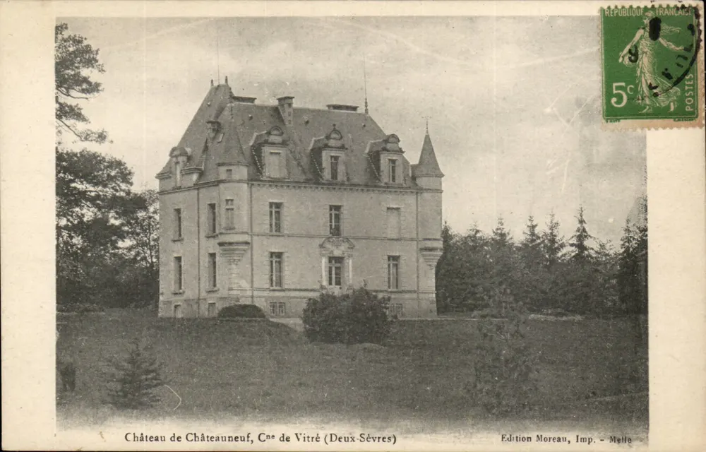 Castelo de Châteauneuf — Côte de Vitré (Deux-Sèvres) — Edição Moreau, Imp. Melle - Frente