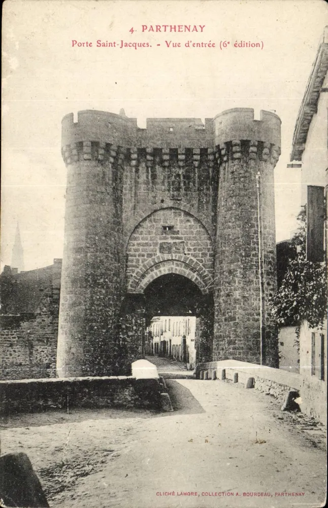 Parthenay — Poort Saint-Jacques — Invoeging (6e editie) — Cliché Lahore, Collectie A. Bourdeau - Voorkant
