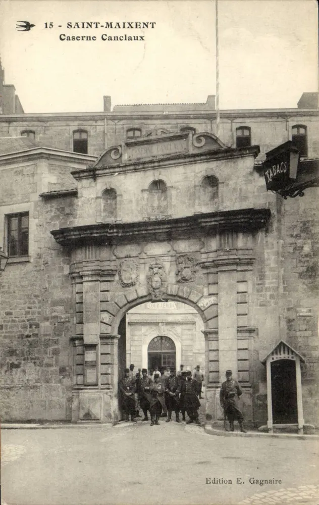 Saint-Maixent — Quartel Canclaux — Edição E. Gagnaire - Frente