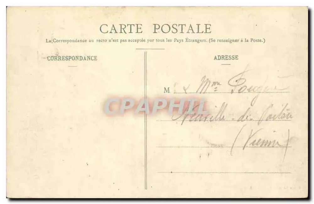 Partenay — Allgemeiner Blick von den Garennes (9. Ausgabe) — Verleger: Jules Labord, Sammlung A. Roux, Partenay - Rückseite