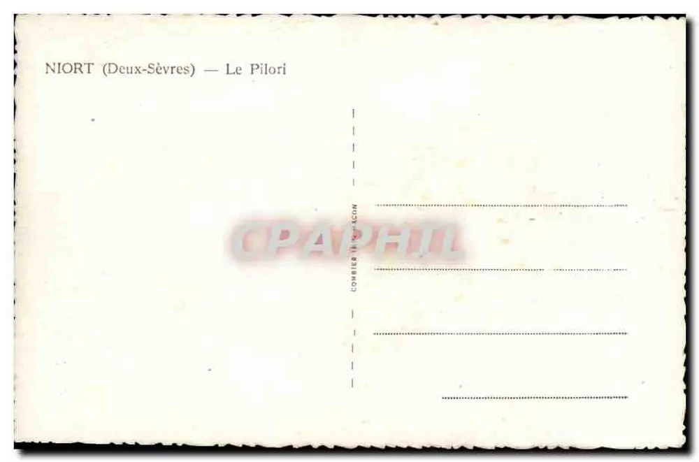 Niort (Deux-Sèvres) — O Pilori — Editor Combier - Verso