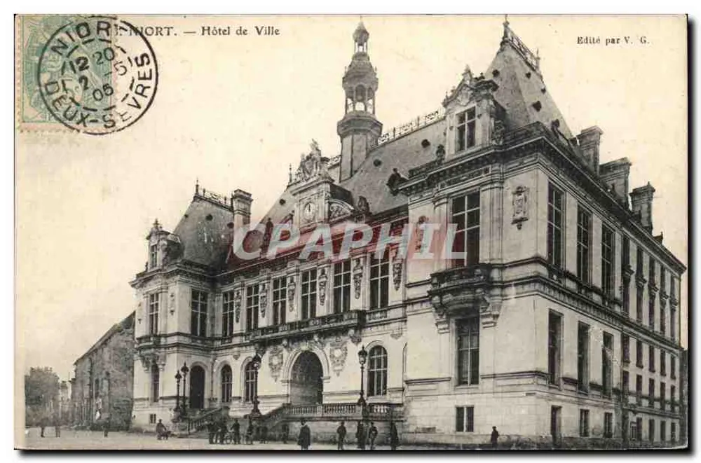 Niort — Hotel de Ville — Editado por V. G. - Frente