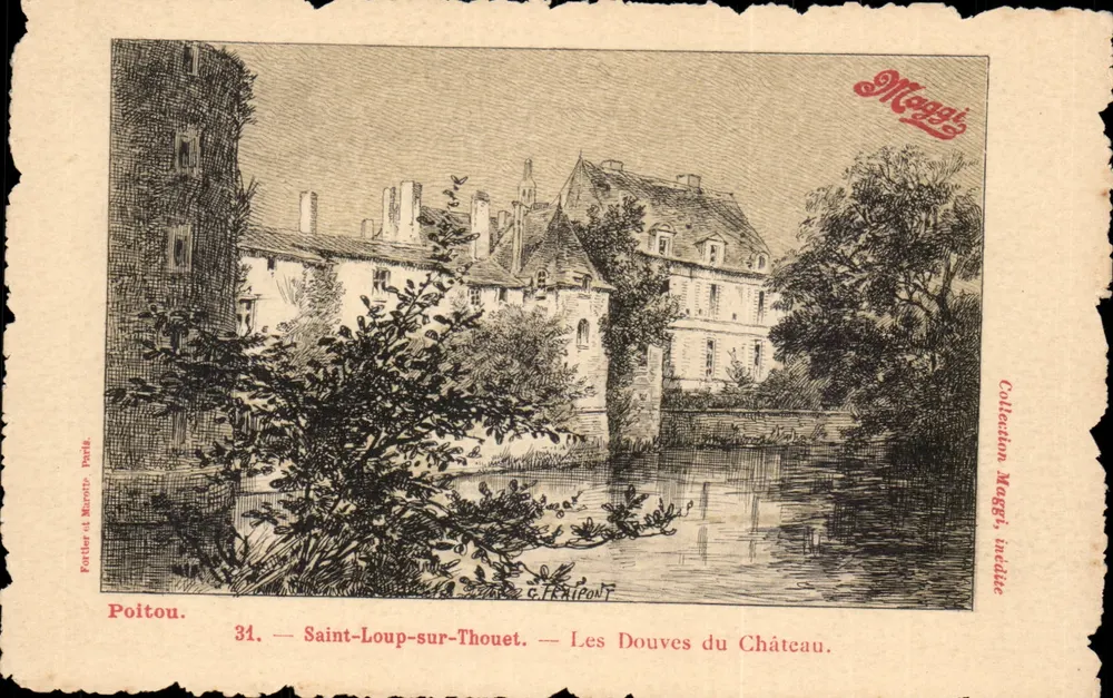 Saint-Loup-sur-Thouet — Die Gräben des Schlosses — Poitou — Verlag: Fortier et Manciet, Paris — Nr. 34 - Vorderseite
