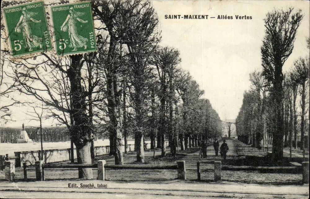 Saint-Maixent — Allées Vertes — Edit. Souchê, tabac - Frente
