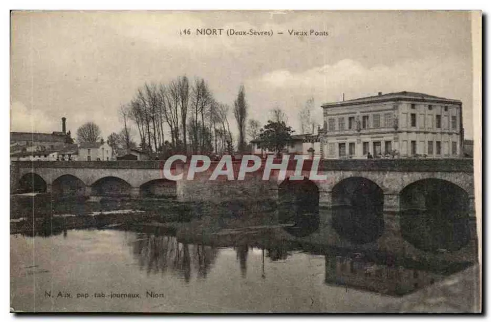 Niort (Deux-Sèvres) — Velhos Pontes — N. Aix, papel-tabloide-jornais, Niort - Frente