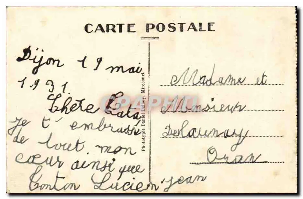 Dijon — Saal der Wachen — Grabstätten der Herzöge von Burgund — D.D. — n°54 - Rückseite