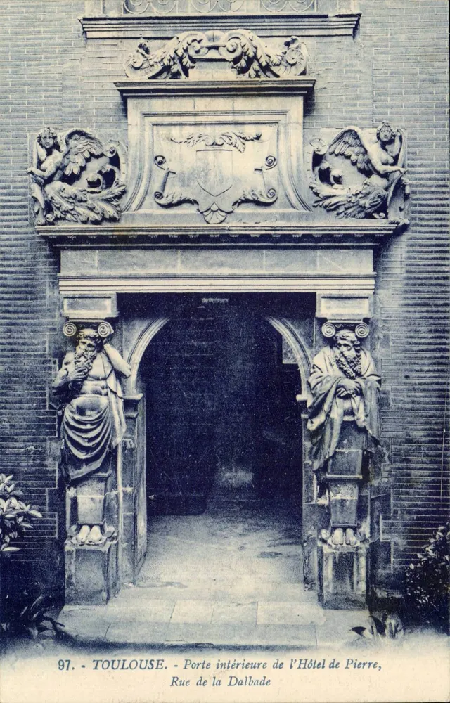 Toulouse - Innere Tür des Hotels de Pierre, Rue de la Dalbade — n°97 - Vorderseite
