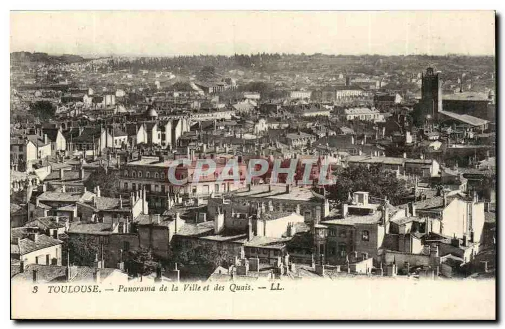 Toulouse — Panorama der Stadt und der Ufer — LL. - Vorderseite