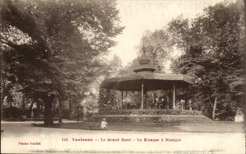 Toulouse — Der Grand Rond — Der Musikkiosk — Photo Merlin n°149 - Vorderseite
