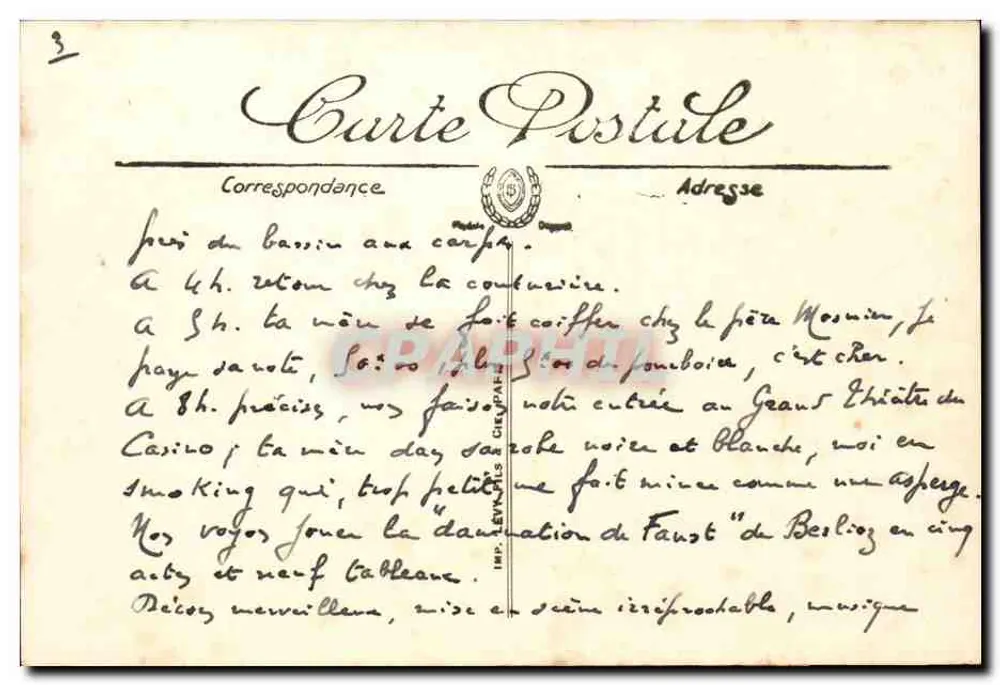 Clermont-Ferrand — Praça de Jaude — G.J. - Verso