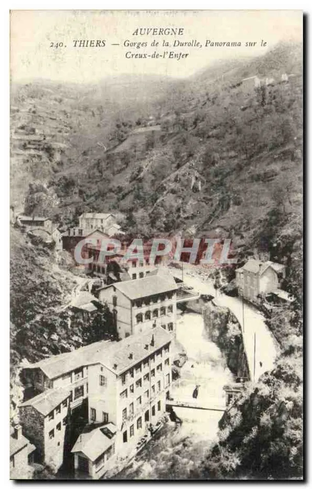 Thiers — Gorges de la Durolle, Panorama über den Creux-da-l'Enfer — Verlag Gouintheanges, Dilliergues (P.-de-D.) - Vorderseite