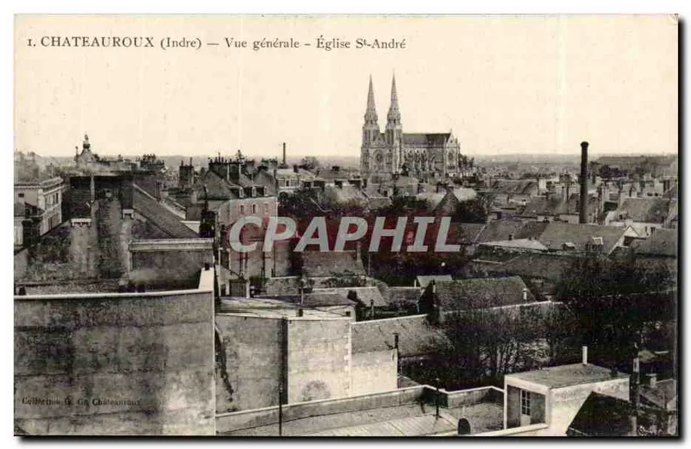 Châteauroux (Indre) — Vista geral — Igreja de São André - Frente