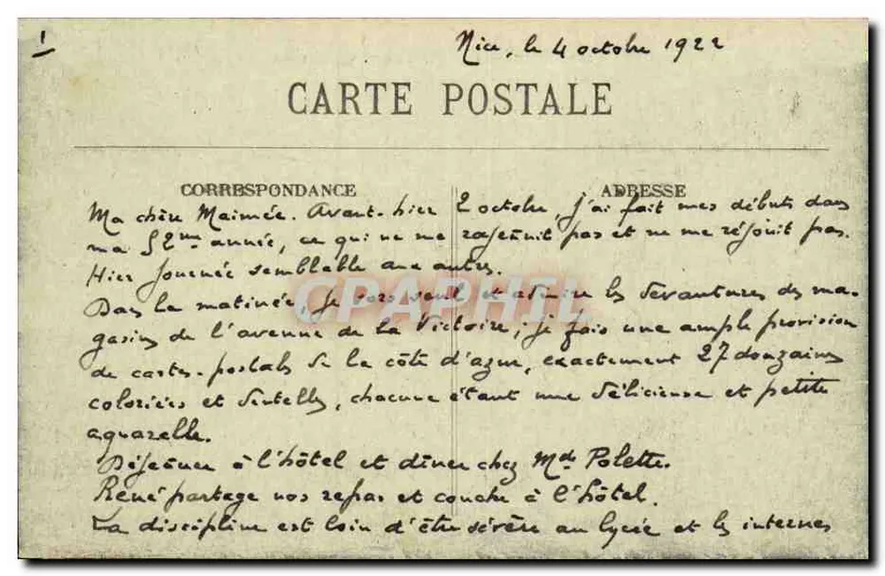 Gargilesse (Indre) — Die Creuse über dem Pont Noir — G. Sand - Rückseite