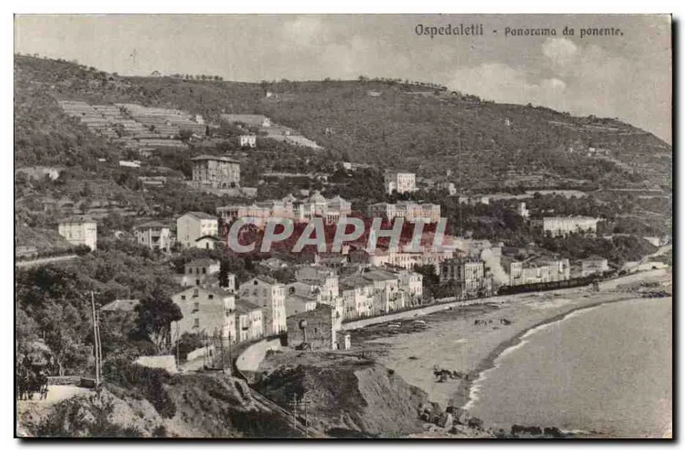 Ospedaletti - Panorama vanaf het westen — Uitgever Brunner & C. Como, n° 16704 - Voorkant
