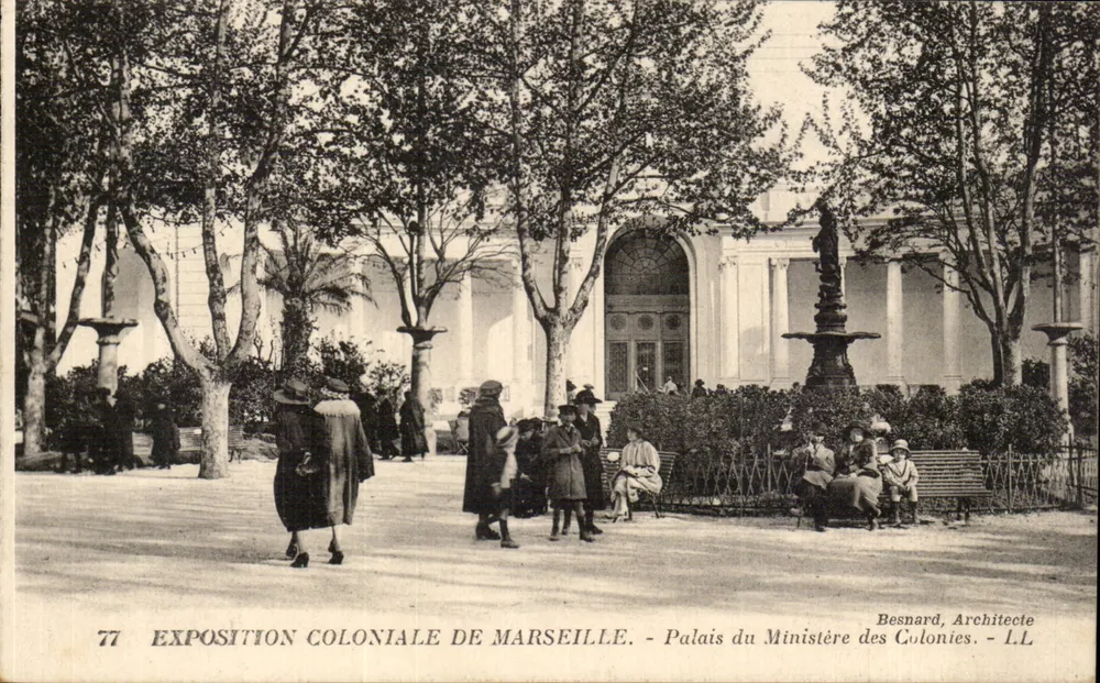 Kolonialausstellung von Marseille — Palast des Kolonialministeriums — Besnard, Architekt - Vorderseite