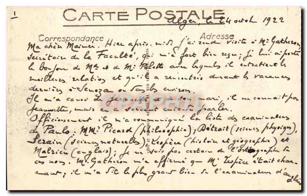 Kolonialausstellung von Marseille — Ein Eckbereich der Attraktionen — LL - Rückseite