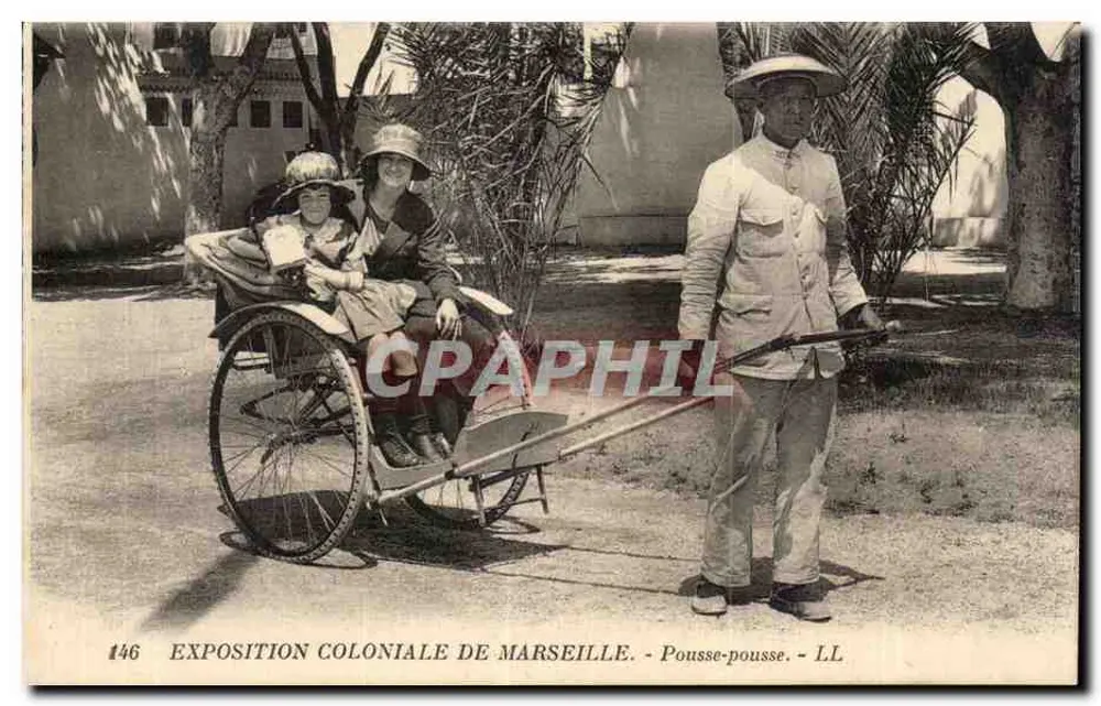 Kolonialausstellung in Marseille — Pousse-pousse — LL - Vorderseite