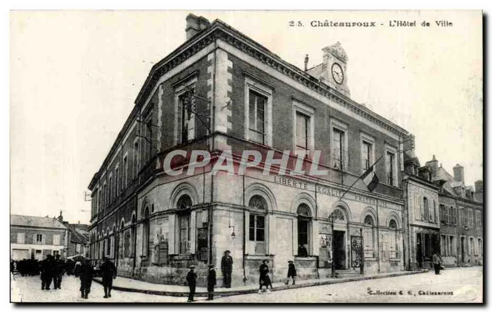 Châteauroux - O Hotel de Ville — Coleção L. 6, Châteauroux - Frente
