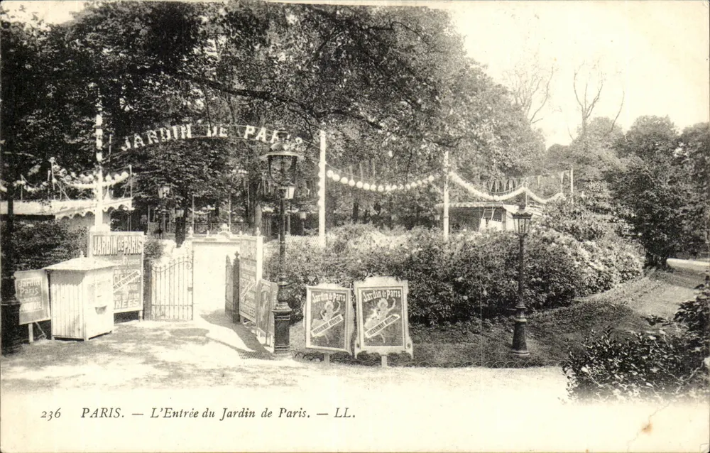 Paris — A entrada do Jardim de Paris — LL. n° 236 - Frente