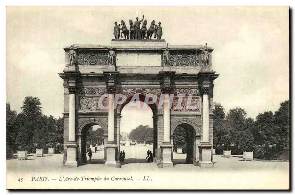 Paris — O Arco do Triunfo do Carrousel — LL. n°45 - Frente