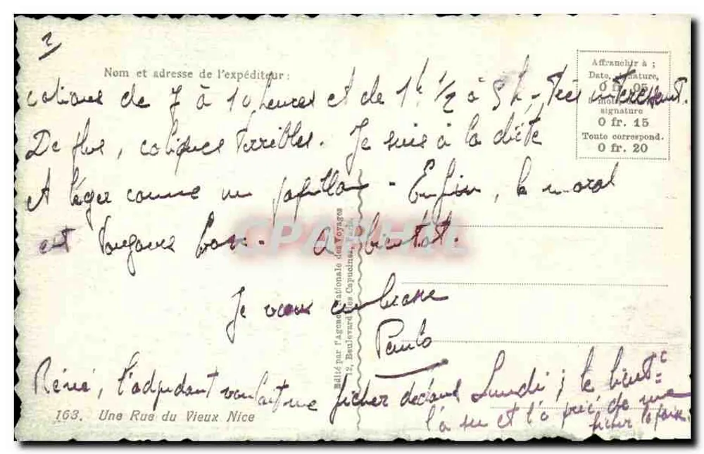 वियो निस के एक रू — पर्सपेक्टिव में दृश्य — अज्ञात प्रकाशक, नंबर 163 - पीछे