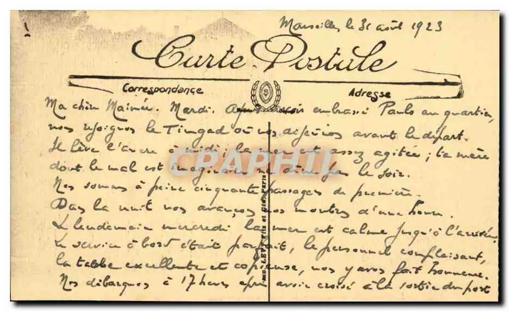 Marseille — La Corniche — Das Palace-Hôtel und die Inseln — Selecta LL - Rückseite