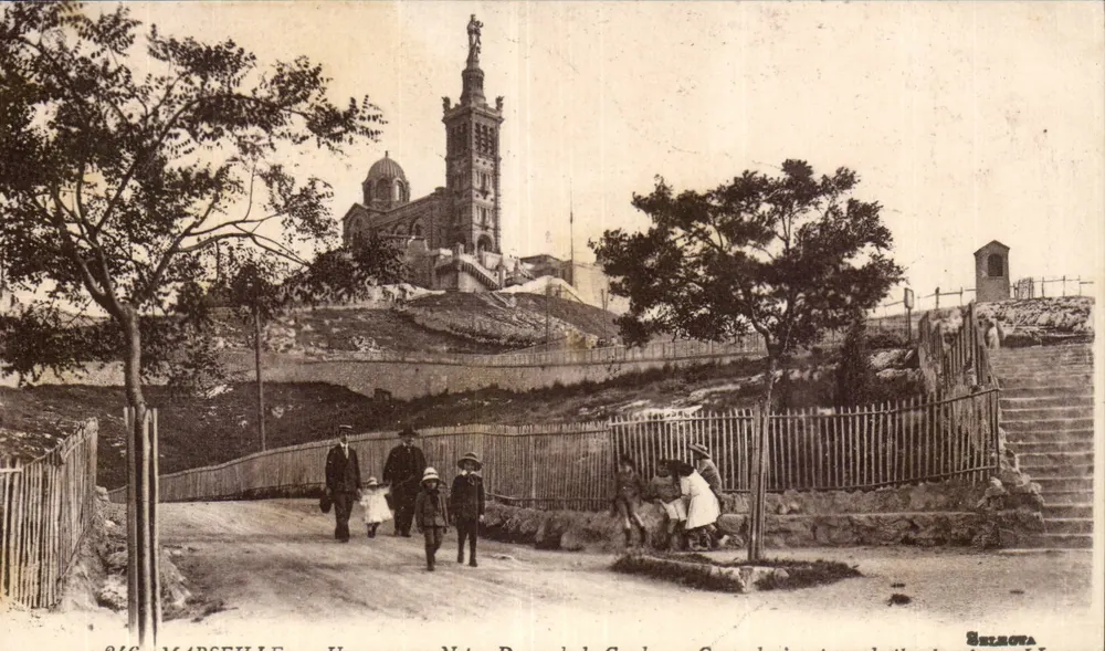 Marseille — View des Heiligtums Notre-Dame de la Garoupe — Selrova, n° 846 - Vorderseite