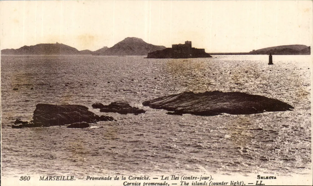 Marseille — Promenade de la Corniche — Les Îles (contre-jour) — Selecta - Frente