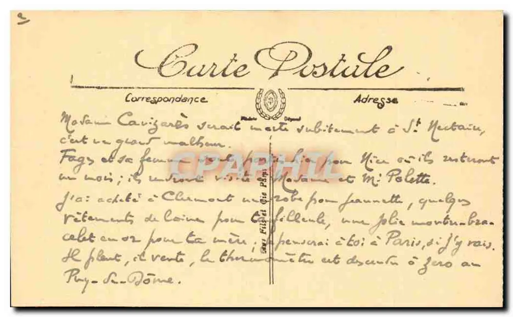 Marselha — A Catedral — Selecta - Verso