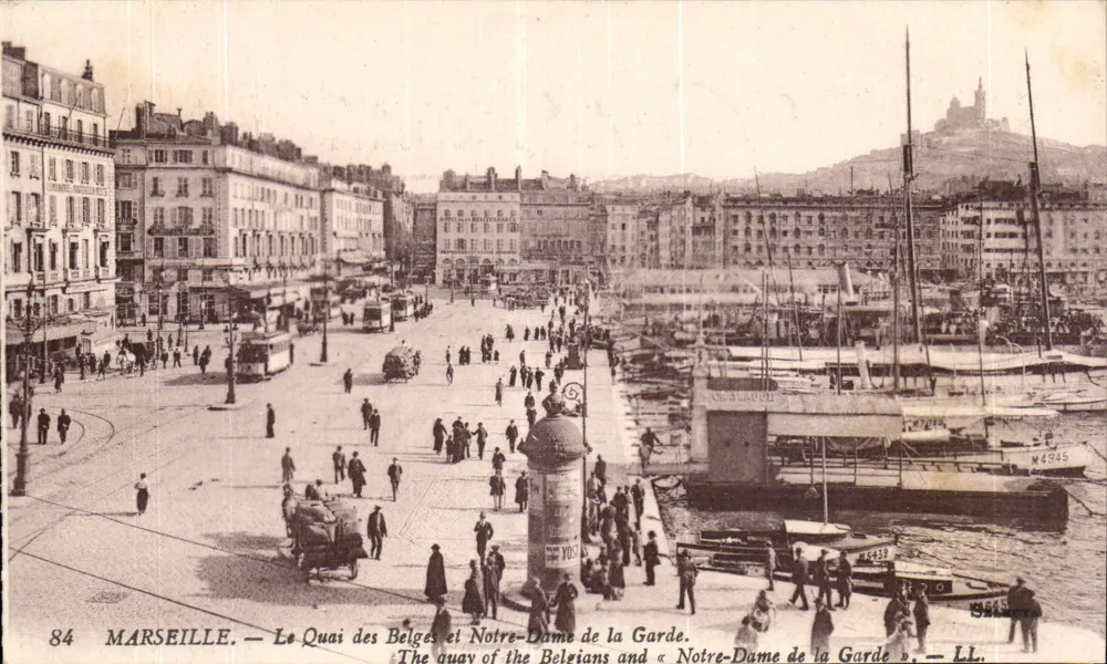 Marseille — Le Quai des Belges und Notre-Dame de la Garde — LL - Vorderseite
