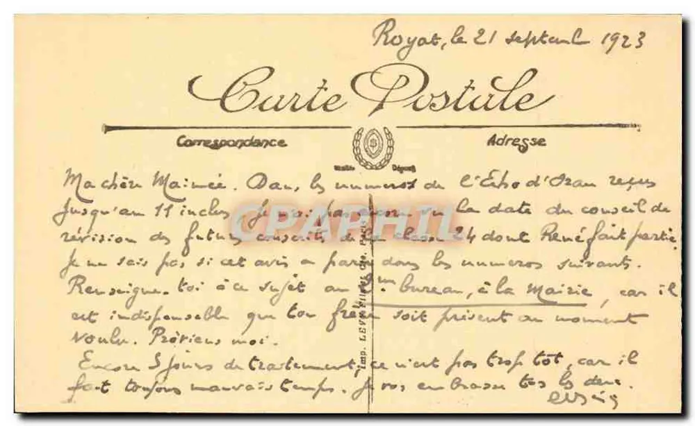 Marseille — L'Anse du Prophète und das Palace-hôtel — Selecta, n°1297 - Rückseite