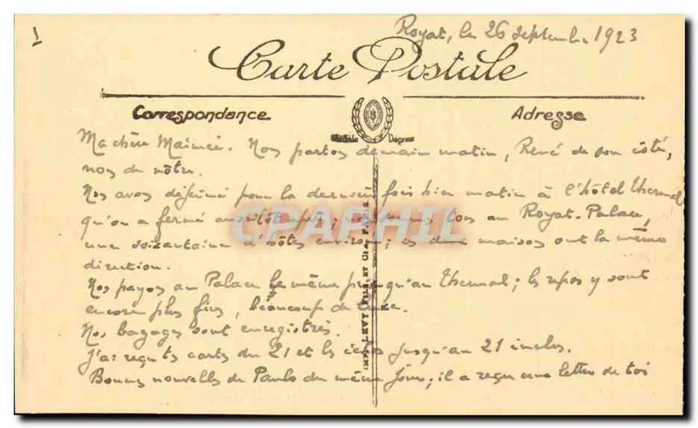 Marseille — O Cours Belzunce — The Belzunce Avenue — LL — Selecta - Verso