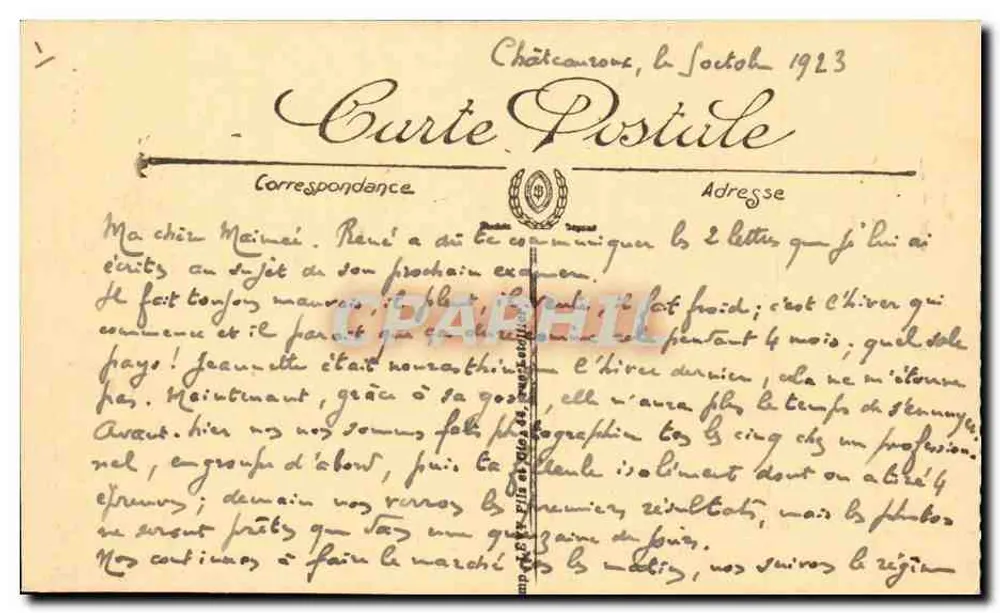 Marseille — Os Ascensores e Nossa Senhora da Guarda — LL. n°17 - Verso