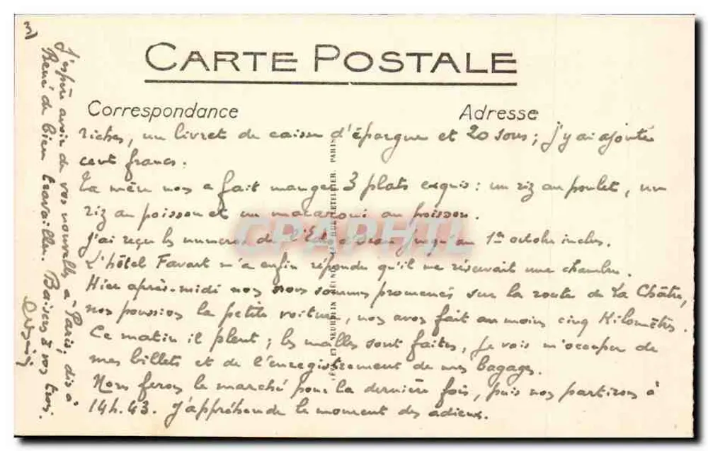 Marseille - La Cannebière — vista aérea com trams e comércios — LL, n°148 - Verso