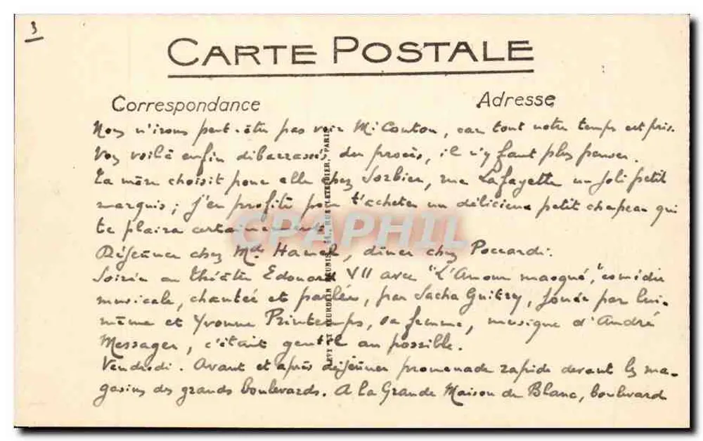 Marsiglia — Il Quai des Belges — LL. — n° 343 - Verso