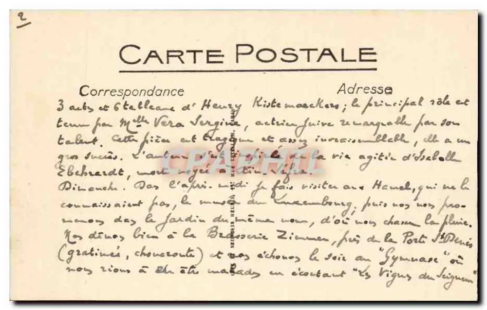 Marseille — O Cours Bellezunce — LL. — N°55 - Verso