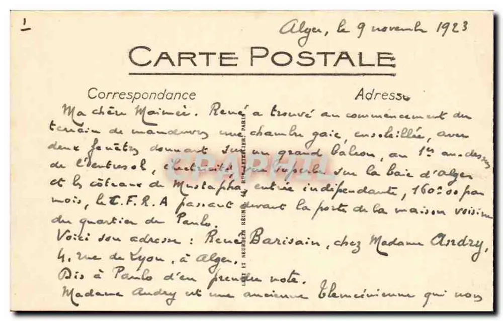 Marselha — Conjunto do Palácio de Longchamp — LL, n°23 - Verso