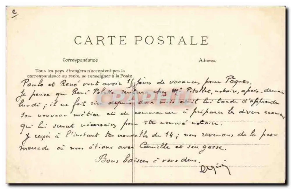 Estátua de Estrasburgo — Monumento comemorativo — C. L. C. (n° 214) - Verso