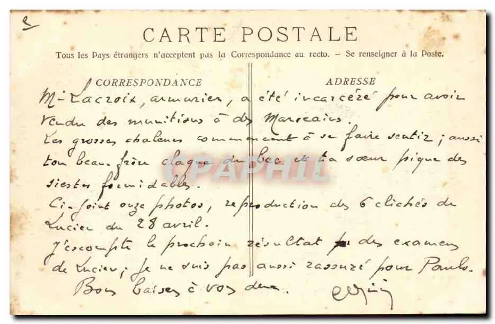Marseille - Der alte Hafen & N.-D. de la Garde — Verlag: C. L. C. Marseille, Nr. 41 - Rückseite