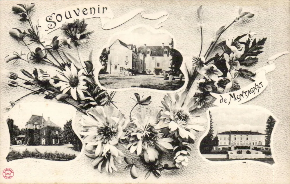 Souvenir de Montagnat — uitzicht op meerdere gebouwen — uitgever Léger & Fils, Tours - Voorkant