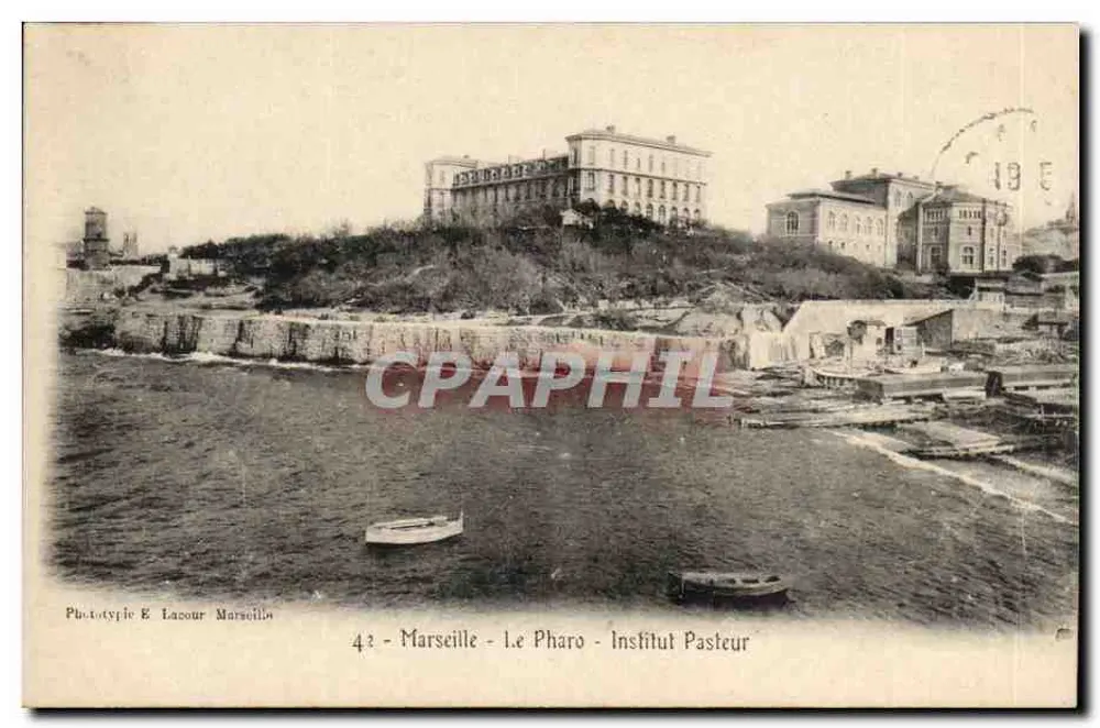 Marseille - O Farol - Instituto Pasteur — Fototipia E. Lacour Marseille - Frente