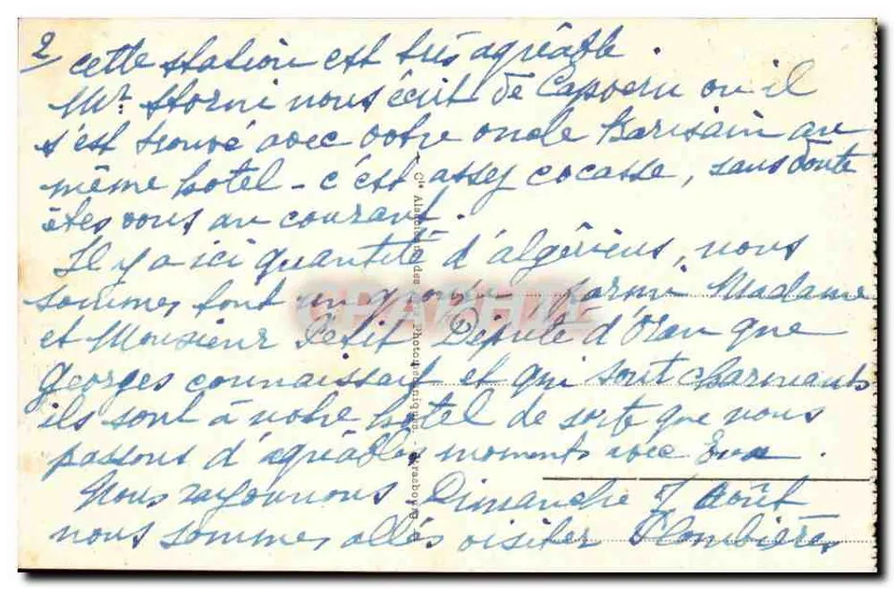 VITTELE - Grand Hôtel, Ansicht von der Terrasse des Casinos — anonymer Verleger, Nr. 104 - Rückseite