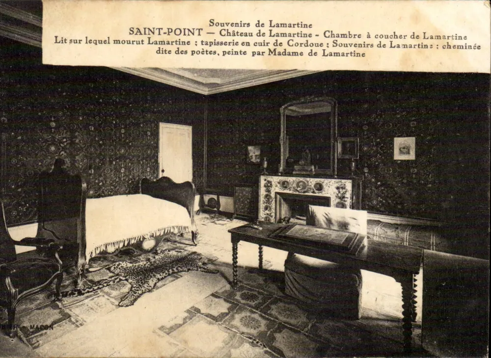 Saint-Point — Erinnerungen an Lamartine — Schloss Lamartine: Schlafzimmer Lamartines - Vorderseite